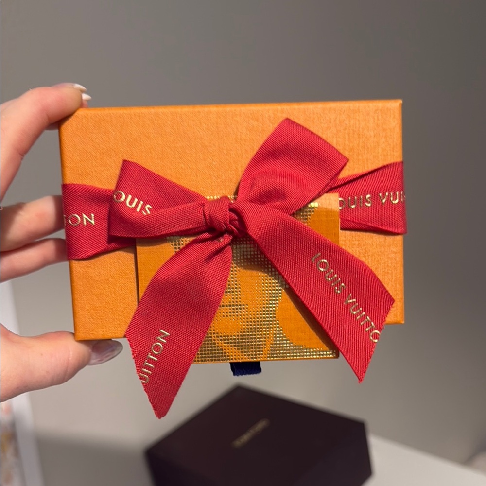Louis Vuitton Orange Box with Red Ribbon